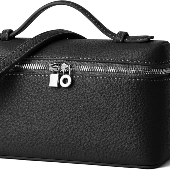 Small Leather Crossbody Bag for Women Designer Mini Top Handle Phone Pouch Bag w - Picture 7 of 7